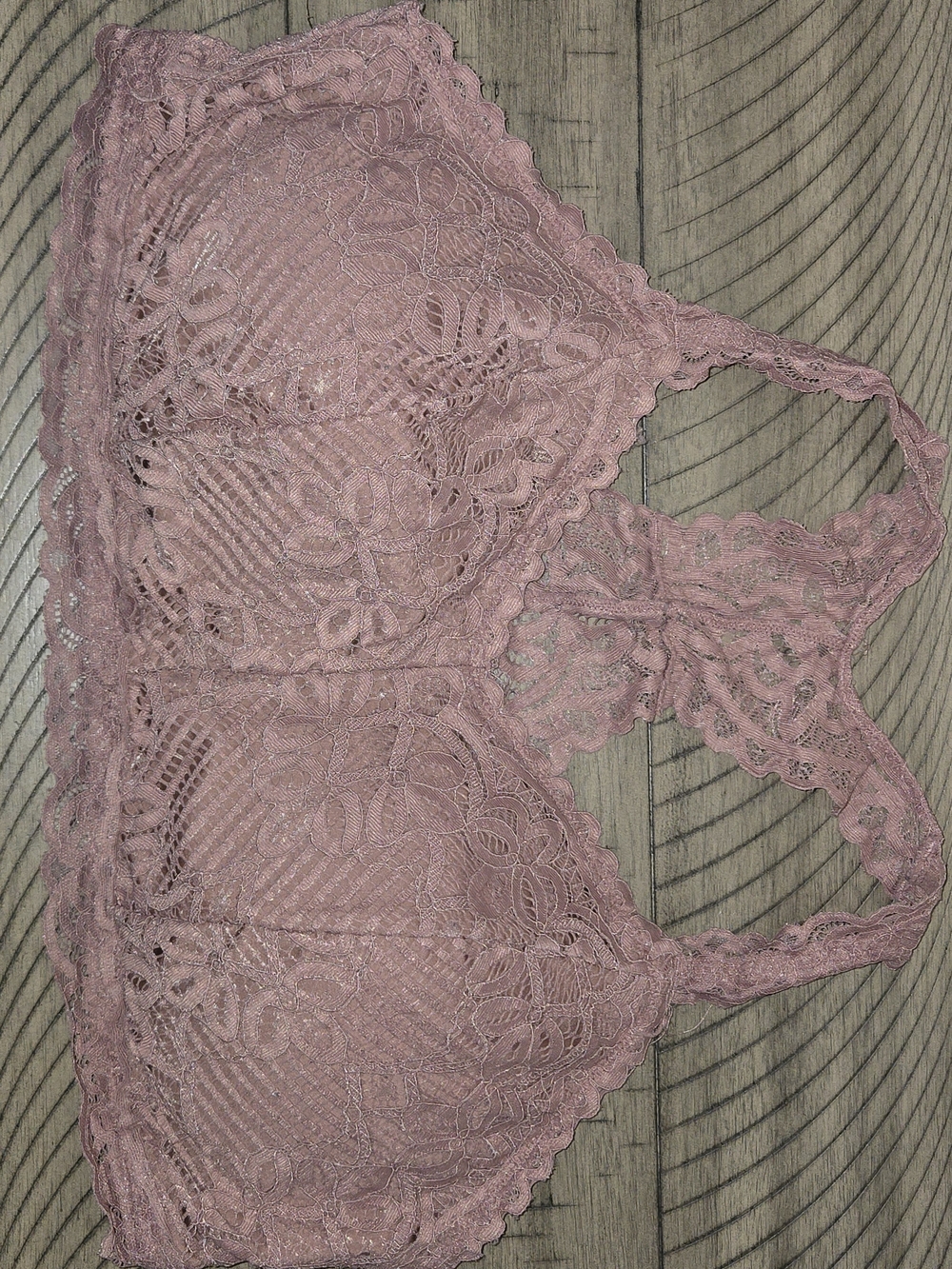 Maurices Dusty Mauve Lace Bralette 3x